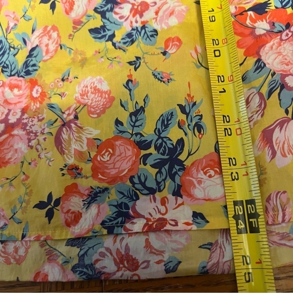 J. Crew Liberty Fabric Magical Bouquet Classic Popover Top in Yellow Floral Sz 0 - Picture 14 of 14